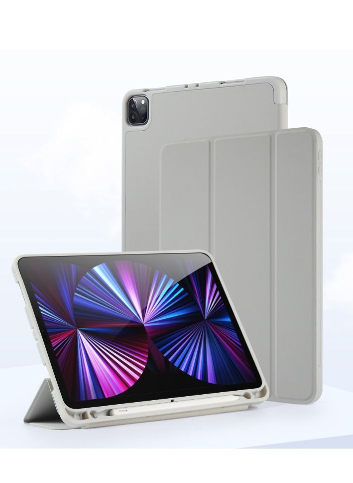 Loquat Grey Soft Case Bottom Protective With Pen Slot For iPad