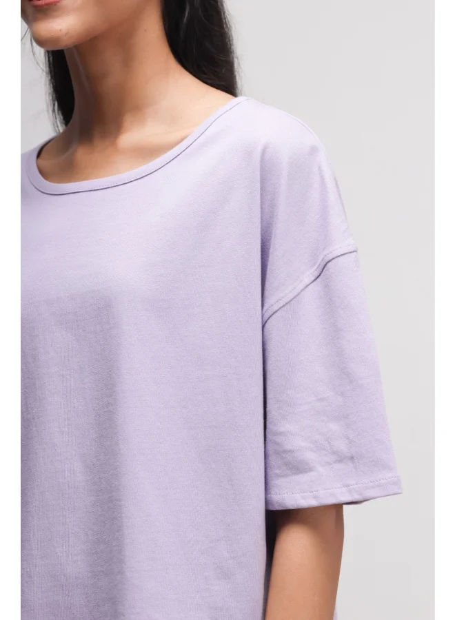 NeceSera  Boxy Purple Cotton Top for Women | Best Price UAE