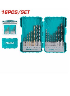 TOTAL Total 16PCS Metal, Concrete & Wood Drill Bit Set – Includes 6 Metal, 5 Concrete, 5 Wood Drill Bits – Sizes 2mm to 10mm – Versatile Drill Bits Set for DIY, Home Improvement, and Professional Use  - Image 1