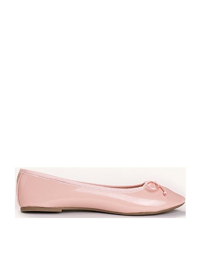 FEVERSOLE Women's Macaroon Colorful Memory Foam Cushion Insock Patent Ballet Flat Pink Size 8.5 M US - Image 1