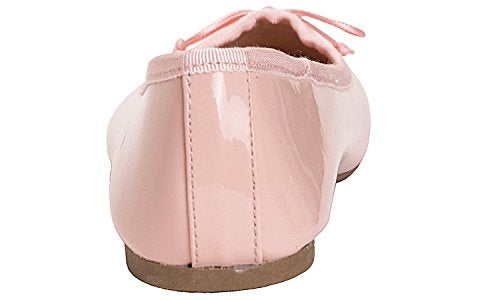 FEVERSOLE Women's Macaroon Colorful Memory Foam Cushion Insock Patent Ballet Flat Pink Size 8.5 M US - Image 3