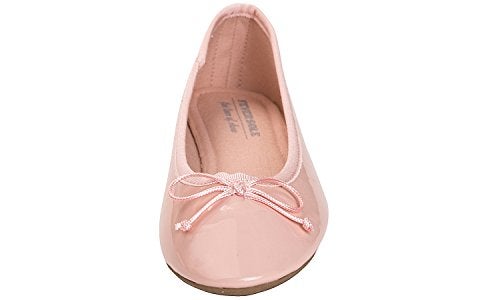 FEVERSOLE Women's Macaroon Colorful Memory Foam Cushion Insock Patent Ballet Flat Pink Size 8.5 M US - Image 2