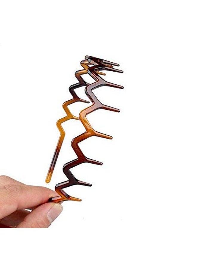 ericotry Set Of 2 Plastic Sharks Tooth Hair Comb Headband Hair Hoop Headwear Hairband Hair Accessory For Womens Lady Girls (Black And Brown)  - Image 5