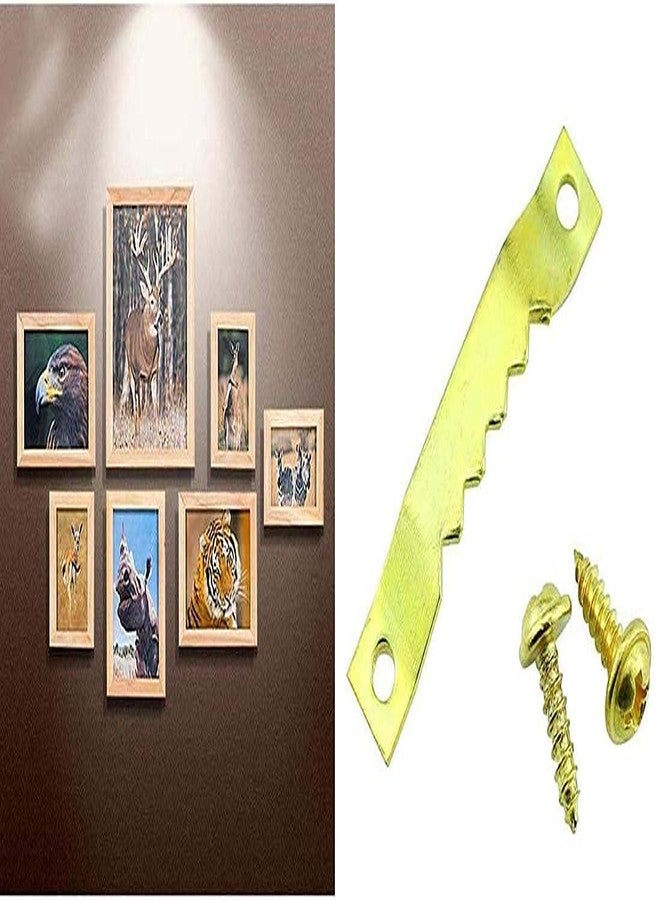 DIY Crafts Pack of 3 Sets, Hanger Picture + Screw, Hanger Picture Frame Hanging Hanger Double Hole with Screws for GIF (Pack of 3 Sets, Hanger Picture + Screw) - Image 2