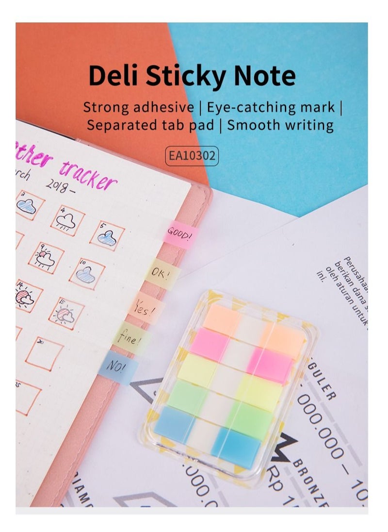 Deli 2-Pack Index Tab 44x12mm Size Multicolour  - Image 3