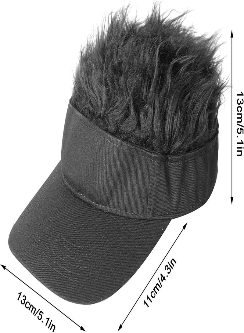 Wig Baseball Cap | Novelty Hair Sun Caps with Spiked Hair for Women Men - Soft & Durable Outdoors Activities Hats, Gifts for Birthdays & Holidays