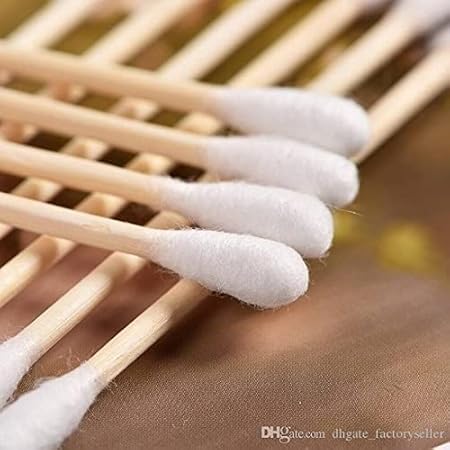 Awadh Wooden Bamboo Soft Cotton Ear Buds For Cleaning Ears Earbuds Cotton Ear Buds Cleaner Cotton Buds Earwax Remover Pack Of 1 1 X 80 Sticks - Image 2