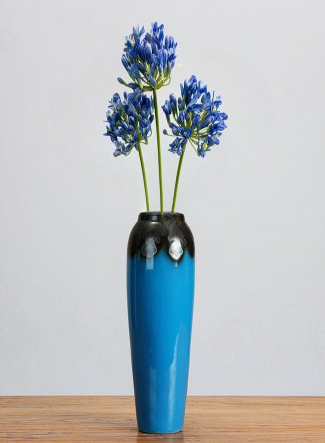 DODXIAOBEUL 3 Pcs Long Stem Artificial Flowers,26" Blue Artificial African Agapanthus,Silk Flowers for Wedding Bouquet Home Hotel Arrangement Party Decor - Image 5