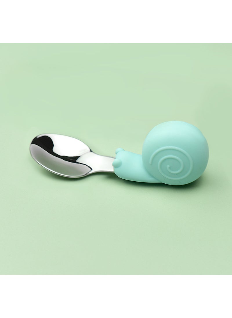 Generic - Baby Hippo Training Cutlery SetSnail [Green] single spoon Snail [Green] single spoon - Image 1
