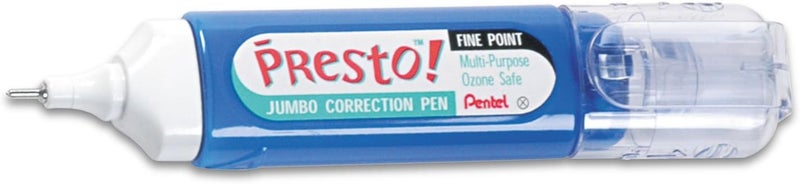 Pentel ZL31W Presto! Multipurpose Correction Pen, 12 ml, White - Image 1