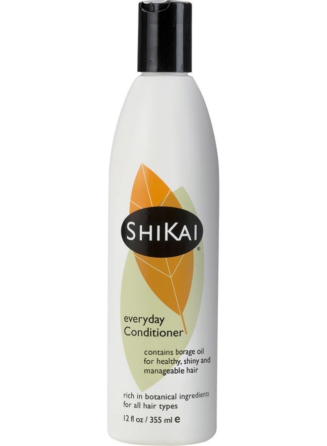SHIKAI Everyday Hydrating Conditioner (Unscented, 12oz) | With Borage & Jojoba Oil | Promotes Healthy Scalp | Nourish & Shine | Vegan - Image 1