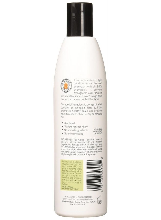 SHIKAI Everyday Hydrating Conditioner (Unscented, 12oz) | With Borage & Jojoba Oil | Promotes Healthy Scalp | Nourish & Shine | Vegan - Image 2