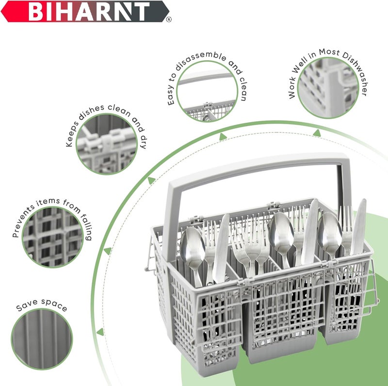 BIHARNT 668270 Accessory/Crockery Basket/Cutlery Cage Basket for Bosch, Siemens, Neff Constructa Dishwasher Dishwasher (Detachable Handle) - Image 2