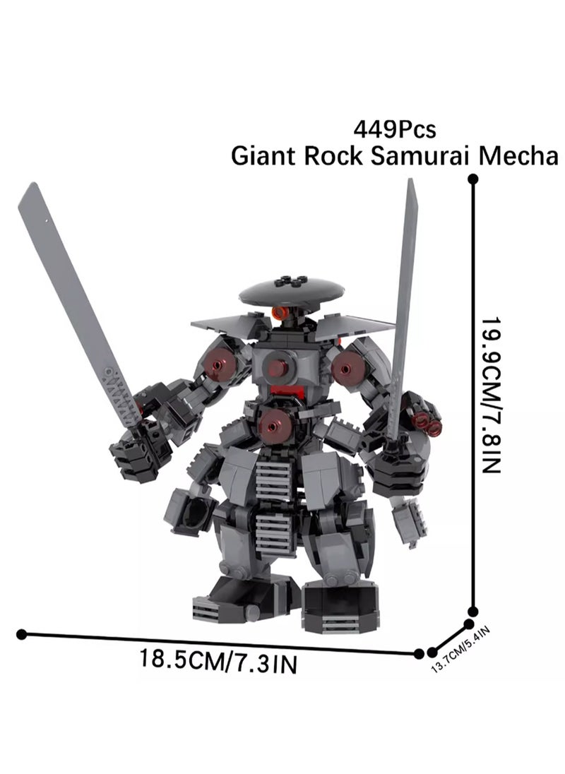 Children's Self-assembly Small Particle Toy Building Blocks Giant Rock Warrior Mecha Model Hand-made Creative Plug-in Toys  - Image 2