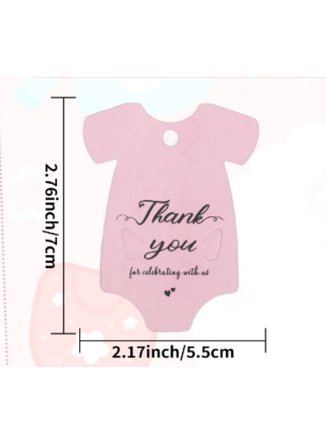 جاياتو مجموعة هدايا وردية شكرًا للفتيات  هدايا رائعة للحفلات على شكل سلسلة مفاتيح مع حقائب الأورجانزا والملصقات والبطاقات  مجموعة هدايا عيد الميلاد  هدايا استحمام الطفل والحدث - Image 2