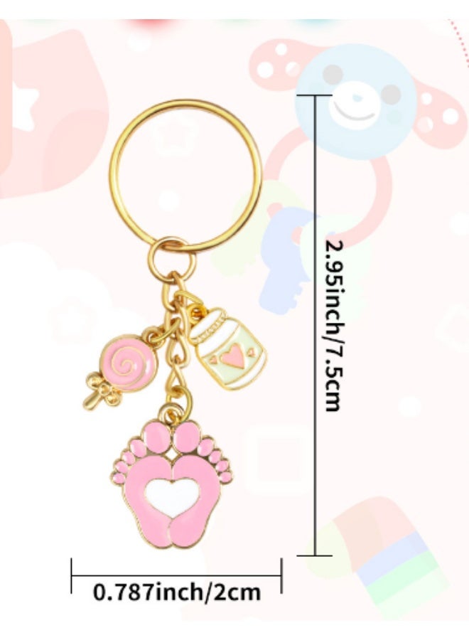 جاياتو مجموعة هدايا وردية شكرًا للفتيات  هدايا رائعة للحفلات على شكل سلسلة مفاتيح مع حقائب الأورجانزا والملصقات والبطاقات  مجموعة هدايا عيد الميلاد  هدايا استحمام الطفل والحدث - Image 4