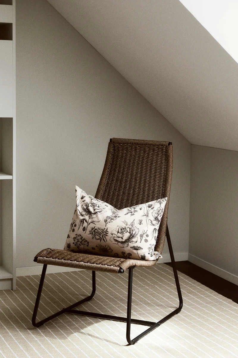 اتش اند ام غطاء وسادة من مزيج الكتان