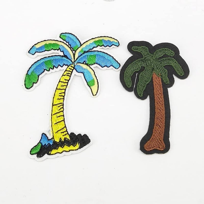 Daily Crafts Daily Crafts Kids Embroidered 5 pcs Patches Cactus Mushroom Palm Trees Sew OnIron On Patch Applique Clothes Dress Plant Hat Jeans Sewing Flowers Applique DIY Accessory Patches  - Image 3