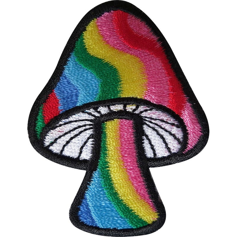 Daily Crafts Daily Crafts Kids Embroidered 5 pcs Patches Cactus Mushroom Palm Trees Sew OnIron On Patch Applique Clothes Dress Plant Hat Jeans Sewing Flowers Applique DIY Accessory Patches  - Image 5