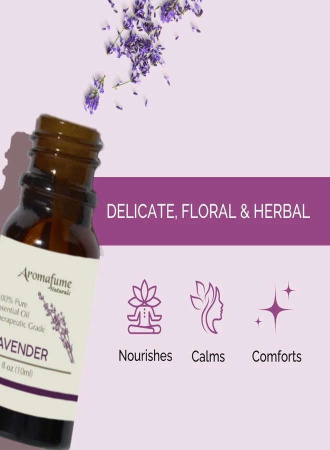 AROMAFUME Lavender Essential Oil - 100% Natural, Therapeutic Grade Essential Oil - Pure, Calming Aromatherapy Oil for Diffusers, and to Aid Sleep - 10ml - Image 2