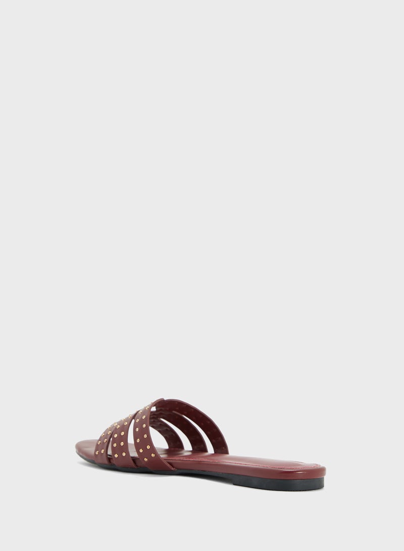 جينجر صندل مسطح مرصع - Image 2