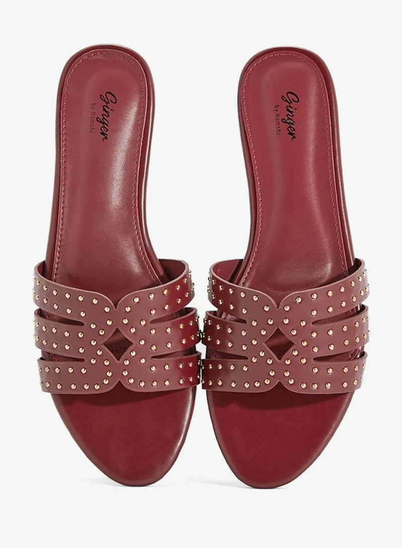 Ginger Studded Flat Sandal