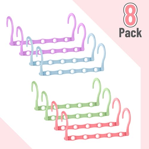 Mr. Pen Mr Pen Space Saving Hangers 8 pcs 360 Rotating Hooks Magic Cascading Hanger Organizer with 5 Enclosed Slots Closet Organizers and Storage for Clothes College Dorm Room Essentials - Image 3