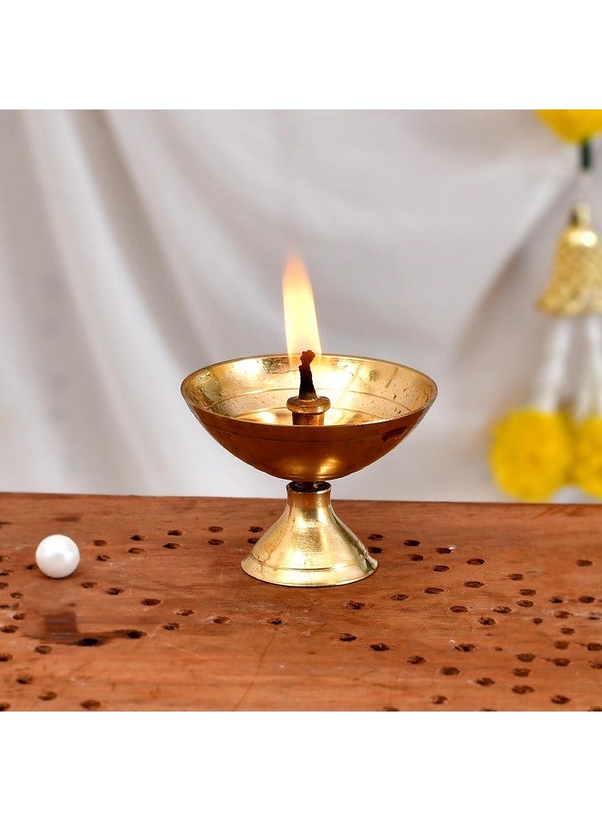 CraftVatika Brass Diya Diwali Decoration Items For Home Décor Gift Deepak Oil Lamp For Diwali Decoration Item, Daily Puja & Other Religious Rituals | Home Décor | Deepak For Home, Office & Temples | Festive Gifts - Image 1