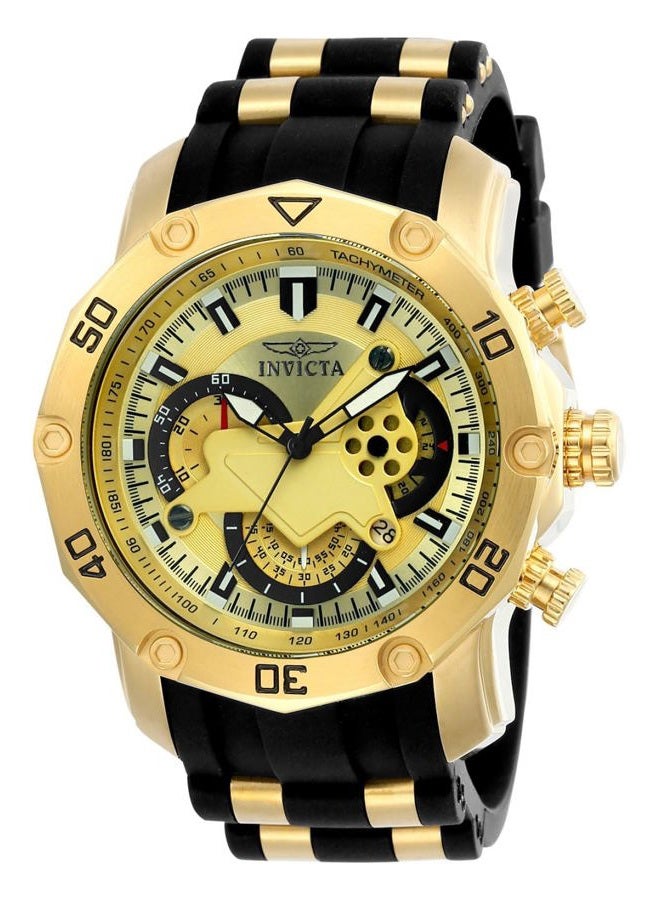 Invicta ساعة يد للرجال 23427 برو دايفر بعرض تناظري كوارتز سوداء، سوداء، متوسطة، ساعة كوارتز، غطاس، كرونوغراف - Image 1