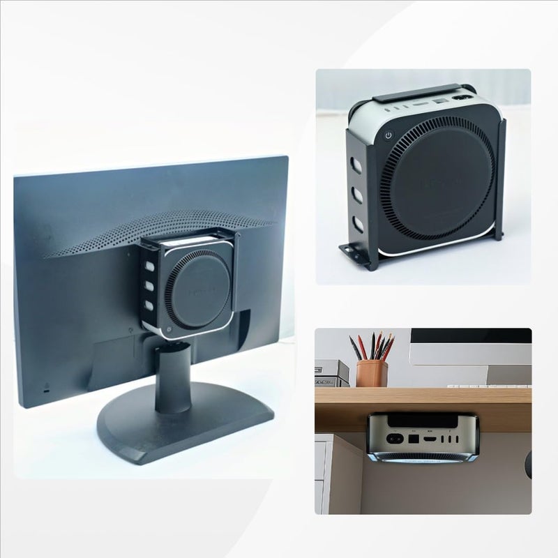 Varient Mac mini M4 Mount Stand Secure – Mount – Lockable Under Desk | Wall & Tabletop Bracket Holder | Anti-Theft Metal Rack with Screw Fixation for Mac mini 4 - Image 1