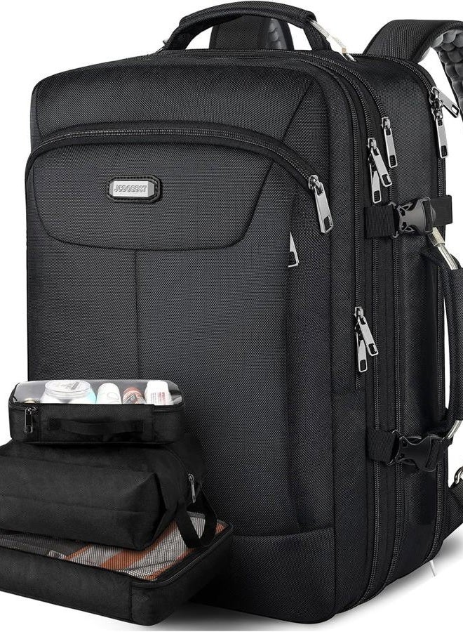 JCDOBEST Travel Laptop Backpack,Extra Large 18.4 Inch Laptop RFID TSA Friendly Backpack, black / black, 20*13.7*8.3 inches - Image 1
