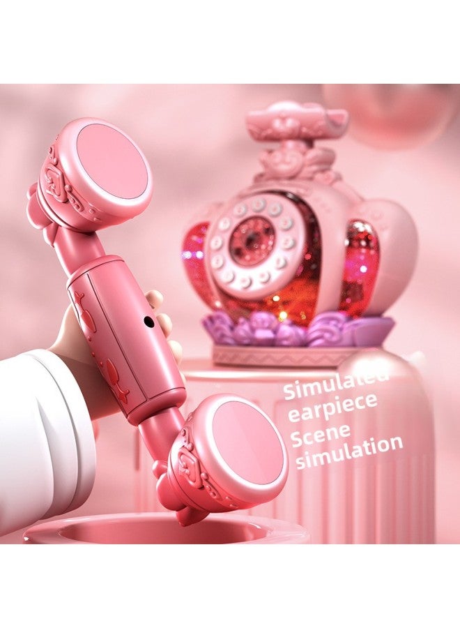 Children's Telephone Toy Music Simulation Landline Early Education Educational Retro Telephone Boys And Girls Baby Mobile Phone Wholesale-Color:Retro Telephone (pink) - Image 3