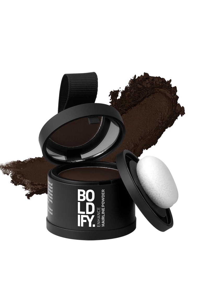 Boldify BOLDIFY Hairline Powder - Root Touch Up & Hair Loss Cover Up, Instant Gray Coverage 48-Hour Stain-Proof Hair Color Powder for Women & Men, Hair Fibers and Hair Topper Alternative (Dark Brown)  - Image 1