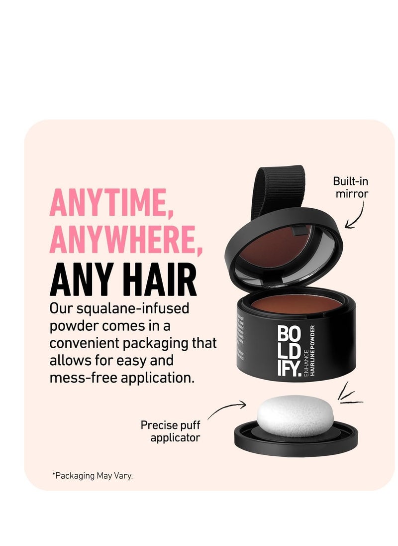 Boldify BOLDIFY Hairline Powder - Root Touch Up & Hair Loss Cover Up, Instant Gray Coverage 48-Hour Stain-Proof Hair Color Powder for Women & Men, Hair Fibers and Hair Topper Alternative (Dark Brown)  - Image 3