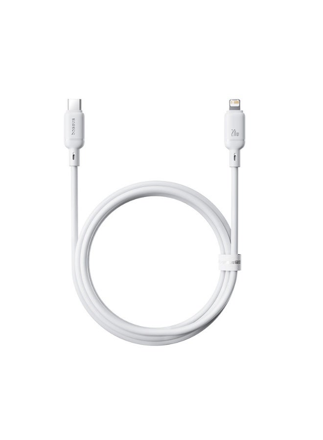 Baseus Silky Series Fast Charging Cable Type-C to iP 20W Moon White - Image 1