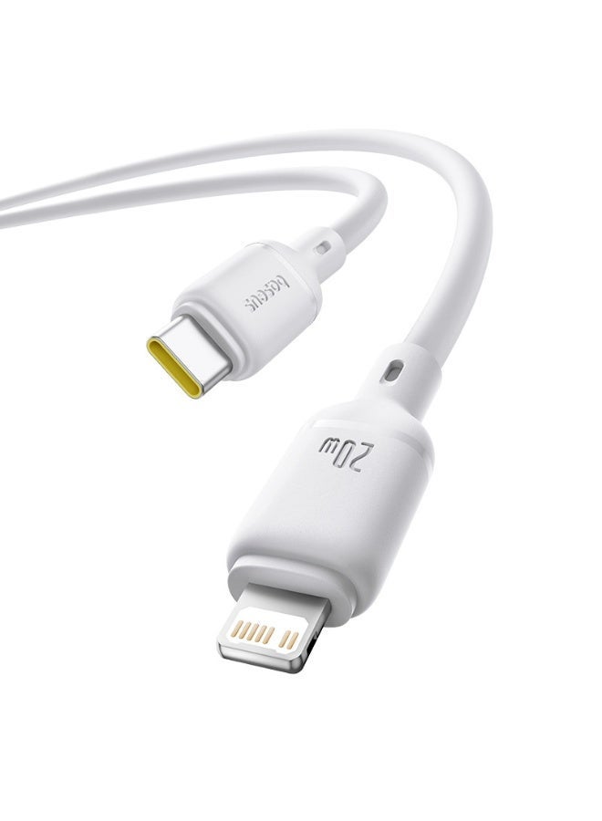 Baseus Silky Series Fast Charging Cable Type-C to iP 20W Moon White - Image 2