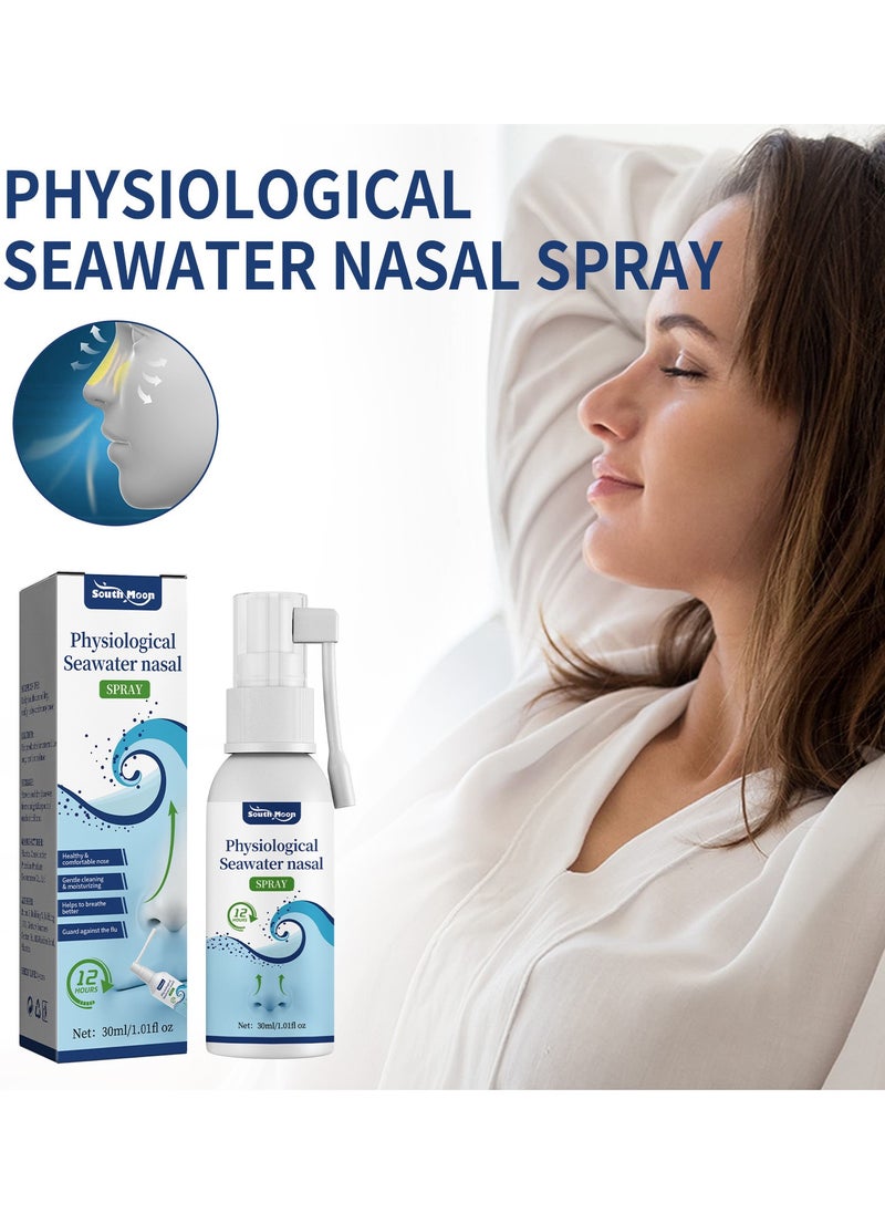 SOUTH MOON - Physiological Seawater Nasal for Gentle Cleansing of Nasal Congestion and Itching Relieves Shortness of Breath - Image 1