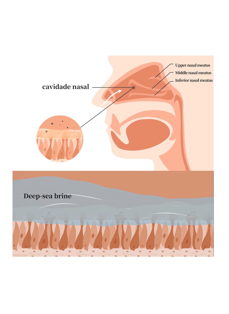 SOUTH MOON - Physiological Seawater Nasal for Gentle Cleansing of Nasal Congestion and Itching Relieves Shortness of Breath - Image 1