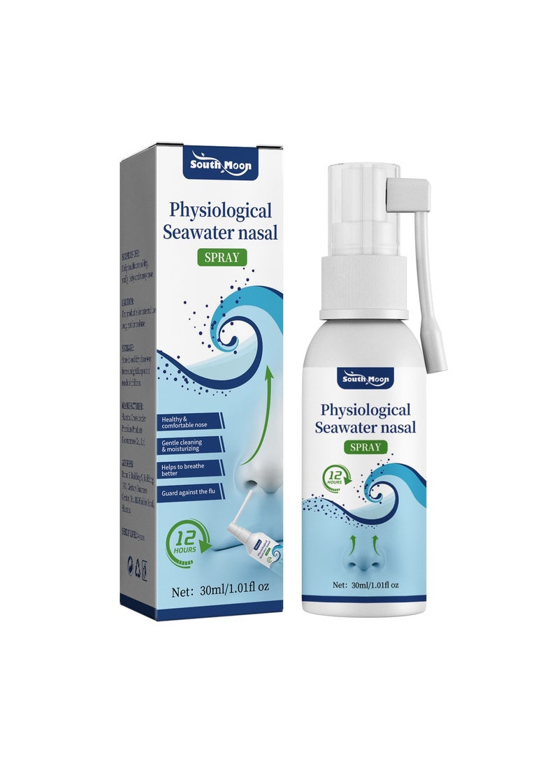 SOUTH MOON - Physiological Seawater Nasal for Gentle Cleansing of Nasal Congestion and Itching Relieves Shortness of Breath - Image 1