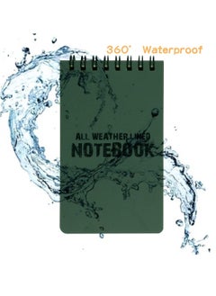 Y&D 5Packs All Weather Shower Waterproof Notebook, Pocket Size Tactical Notepad Top Spiral Memo Notes Green Grid Paper Eye Protection for Outdoor Activities Recording (3.2 x 5.5 in)  - Image 5