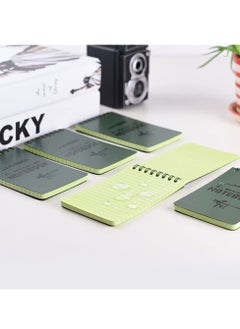 Y&D 5Packs All Weather Shower Waterproof Notebook, Pocket Size Tactical Notepad Top Spiral Memo Notes Green Grid Paper Eye Protection for Outdoor Activities Recording (3.2 x 5.5 in)  - Image 3