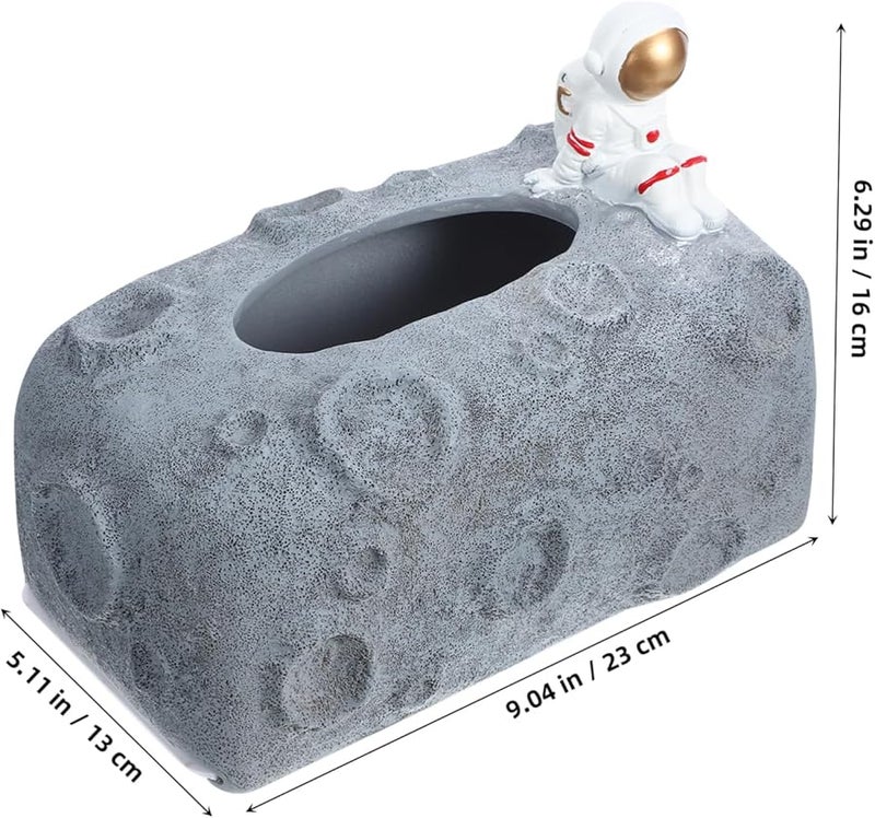 Resin Astronaut Tissue Box Holder Unique Space Decor for Home Office Living Room - Image 3