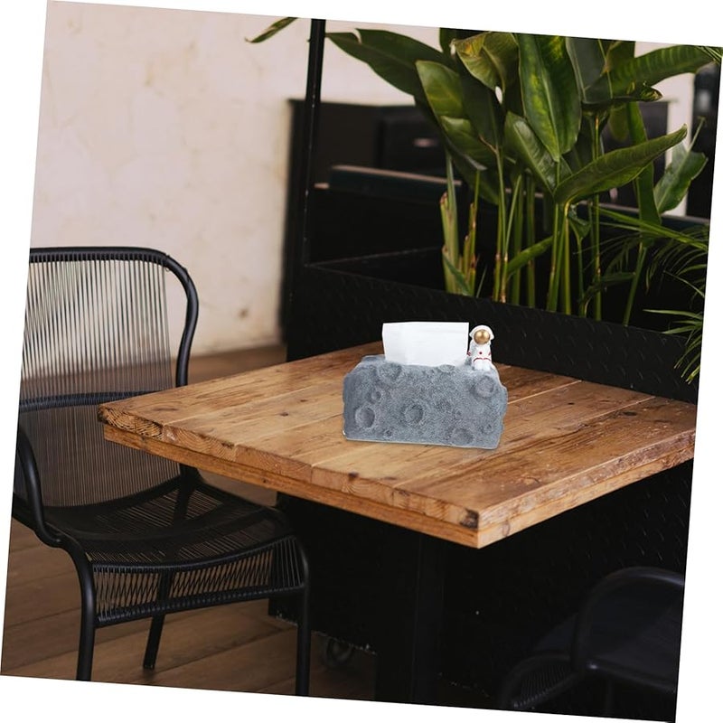 Resin Astronaut Tissue Box Holder Unique Space Decor for Home Office Living Room - Image 5