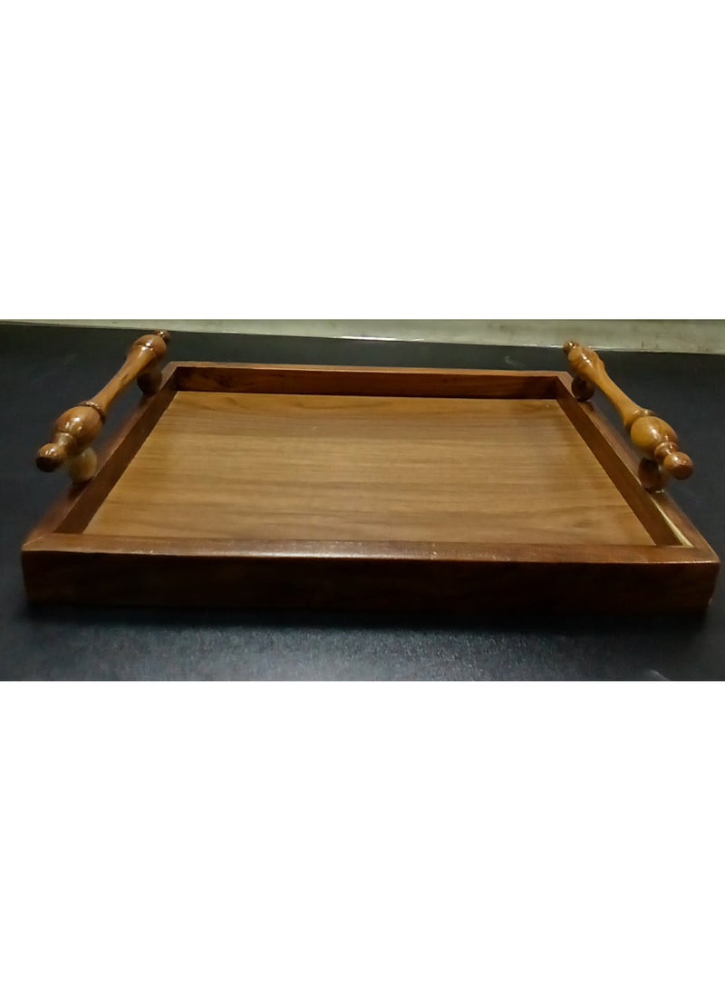 Rectangular Wooden Serving Tray for Tea, Beverage, Dinner, Snacks  28.5*43 CM