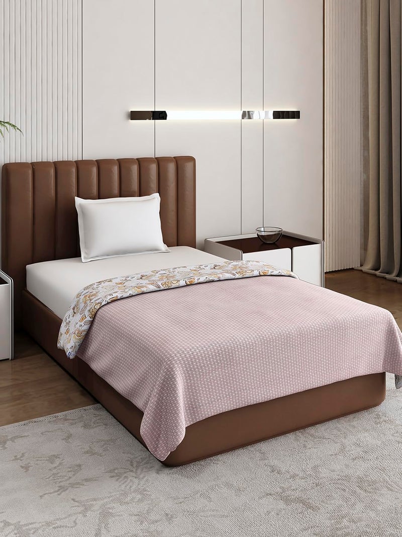 Monte Carlo Light Brown Printed Single Bed 136 TC Dohar (Width 150 CM, Length 220 CM) - 2 - Image 5