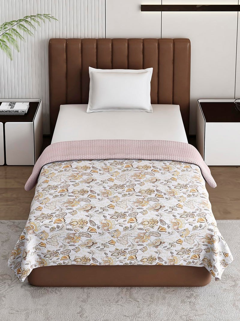 Monte Carlo Light Brown Printed Single Bed 136 TC Dohar (Width 150 CM, Length 220 CM) - 2 - Image 3
