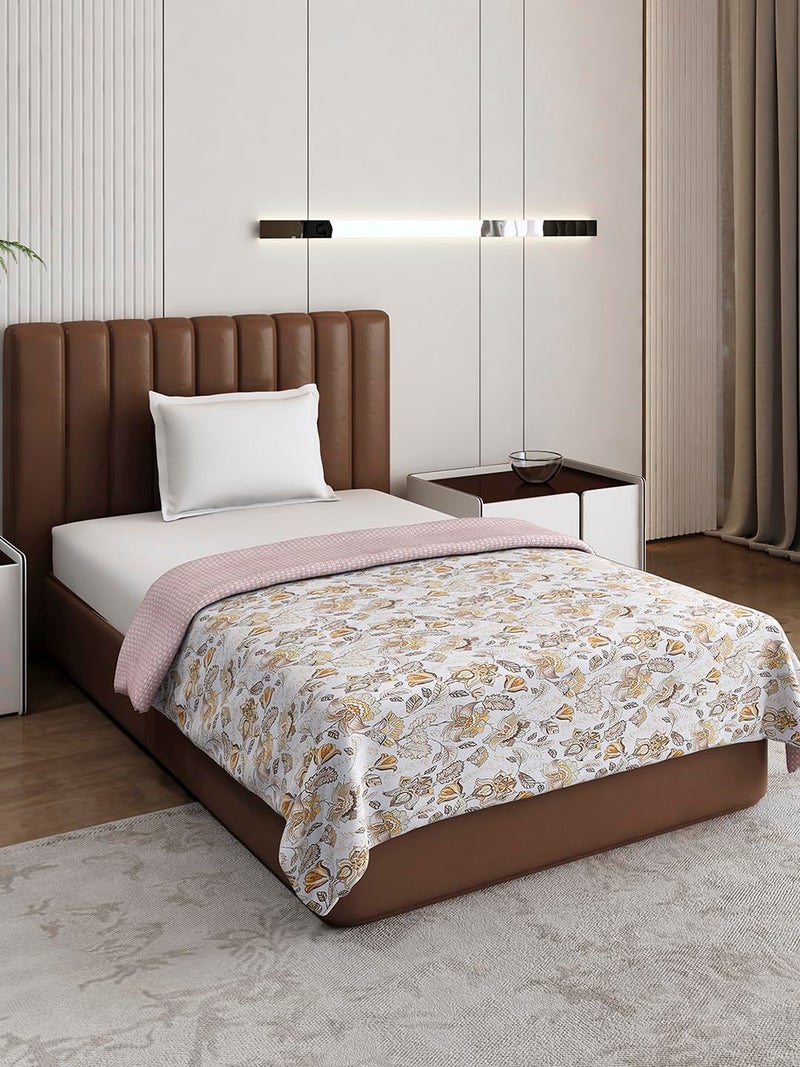 Monte Carlo Light Brown Printed Single Bed 136 TC Dohar (Width 150 CM, Length 220 CM) - 2 - Image 4