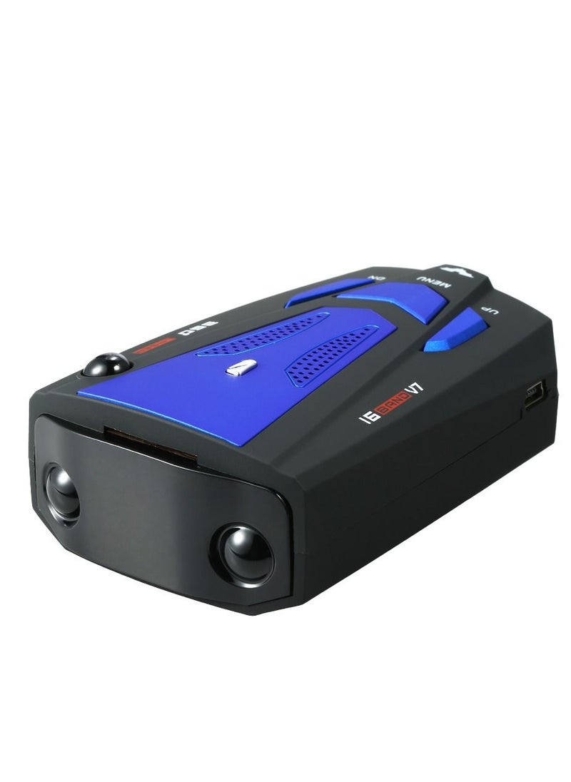 Generic - Car Vehicle Radar Detector Speed Control Detector V7 Speed Voice Alert Warning Device Blu - Image 1