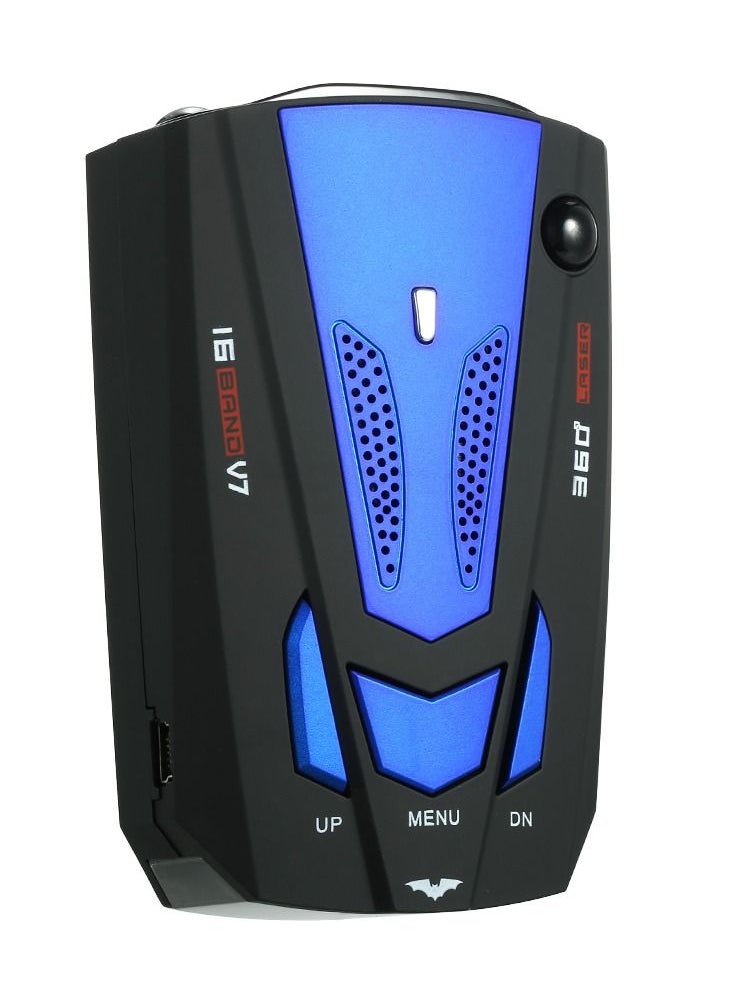 Generic - Car Vehicle Radar Detector Speed Control Detector V7 Speed Voice Alert Warning Device Blu - Image 1