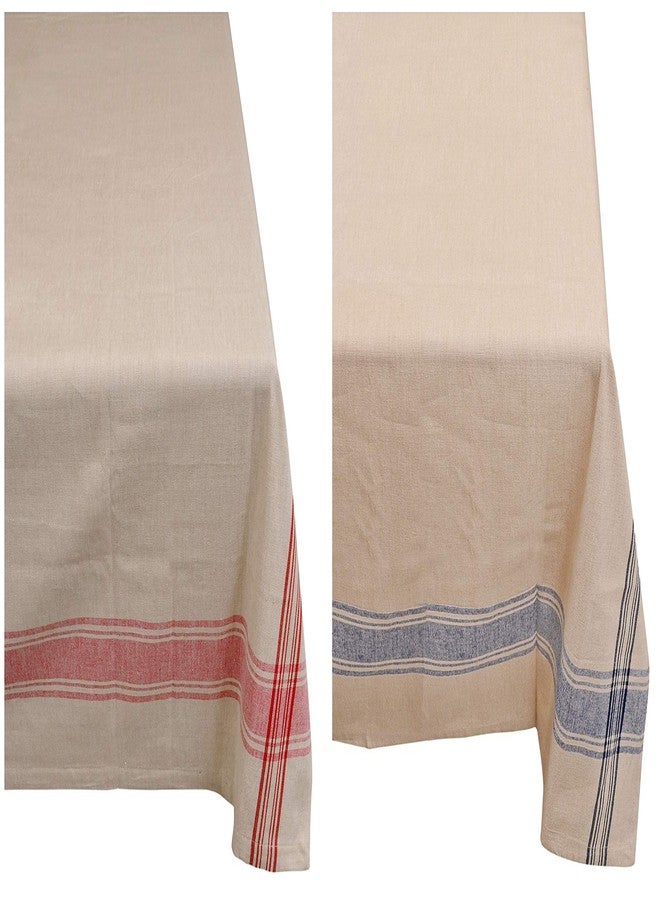 Yourtablecloth 100% Cotton Fabric Tablecloth - Nautical Design Table Cloth -Hemmed Edges, Quality & Durable - Blue Stripes, 60 x 104 Rectangle/Oblong - Image 4